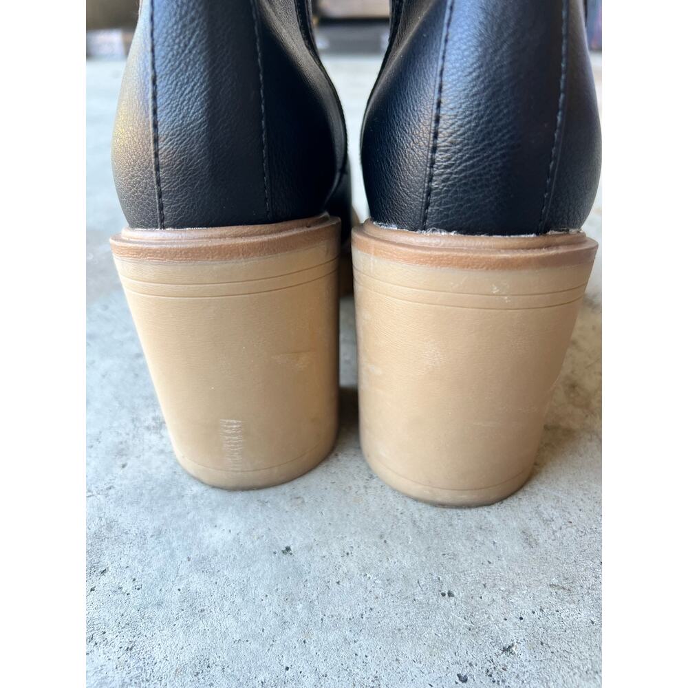 Dolce Vita Jade platform Black Leather Lug Sole Boots Size 9 - Picture 4 of 8